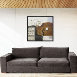 Quadro Decorativo Pintura com Texura e Relevo em Tela 100x100cm