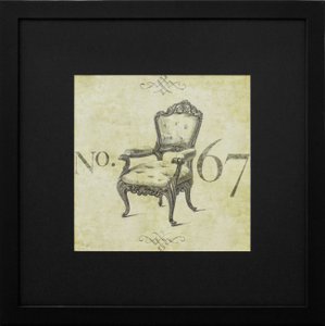 Quadro Decorativo Poltrona Antiga Nº 67 - 55x55cm