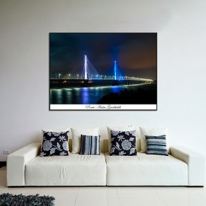 Quadro Decorativo Ponte Anita Garibaldi Laguna Santa Catarina 140x100cm