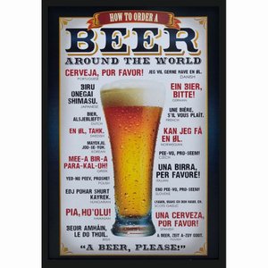 Quadro Decorativo Poster Como Pedir Cerveja em Todo o Mundo s/ Vidro 60x90cm Quadro Decorativo Poster Como Pedir Cerveja em Todo o Mundo s/ Vidro 60x90cm