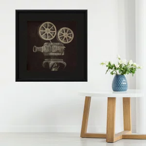 Quadro Decorativo Retrô Cinema Projetor Antigo 40x40cm