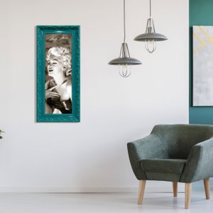 Quadro Decorativo Retrô Marilyn Monroe em Preto e Branco 50x110cm