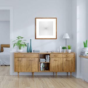Quadro Ilusão de Ótica Decorativo Moldura Estilo Rústico Arte Desenho a Lápis