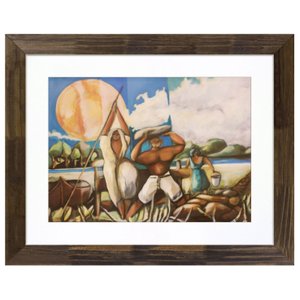 Quadro Decorativo Rústico Figurativo Pescadores 100x80cm Quadro Decorativo Rústico Figurativo Pescadores 100x80cm