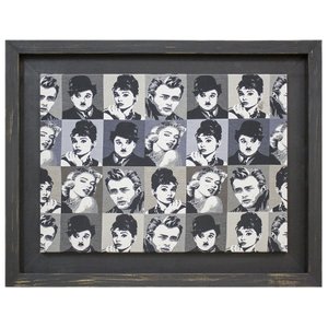 Quadro Decorativo Tela Impressa com Moldura Artistas Famosos 90x70cm Quadro Decorativo Tela Impressa com Moldura Artistas Famosos 90x70cm