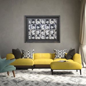 Quadro Decorativo Tela Impressa com Moldura Artistas Famosos 90x70cm