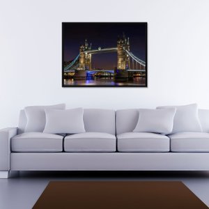Quadro Decorativo Tower Bridge Ponto Turístico na Cidade de Londres 140x100cm