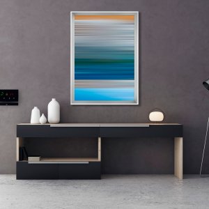 Quadro Decorativo Desenho Abstrato Linhas Horizonte Escolha o Tamanho