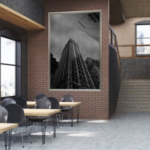 Quadro em Preto e Branco Arquitetura de Edifícios - Escolha o Tamanho Quadro em Preto e Branco Arquitetura de Edifícios - Escolha o Tamanho