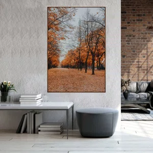Quadro em Tela Canvas Natureza Rua Ladeada de Árvores 100x150cm