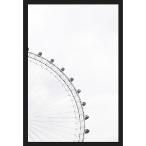 Quadro Escandinavo com Moldura Preta London Eye 40x60cm
