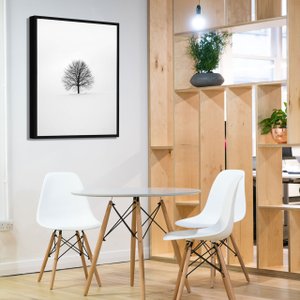 Quadro Escandinavo Natureza Inverno Árvore 60x80cm