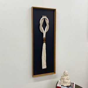 Quadro Escultura Decorativa Arte a Mão em Fios e Madeira 40x120 cm Quadro Escultura Decorativa Arte a Mão em Fios e Madeira 40x120 cm