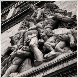 Quadro Esculturas Arco do Trunfo por Dorival Moreira 50x50 cm Quadro Esculturas Arco do Trunfo por Dorival Moreira 50x50 cm