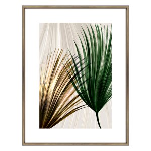 Quadro Floral Moderno com Moldura Chanfrada Bronze 60x80 cm