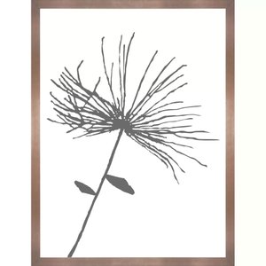 Quadro Floral Moderno com Moldura Cobre Rosê 60x80 cm