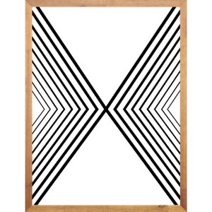 Quadro Geométrico Abstrato Minimalista Pirâmide Vertical 60x80cm