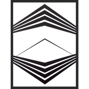 Quadro Geométrico Abstrato Minimalista Preto e Branco - Escolha o Tamanho