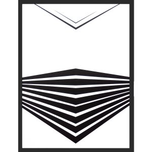 Quadro Geométrico Abstrato Preto e Branco Minimalista - Escolha o Tamanho