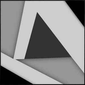 Quadro Geométrico em Preto e Branco Arte Moderna 70x70 cm Quadro Geométrico em Preto e Branco Arte Moderna 70x70 cm