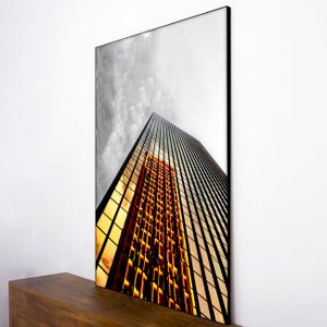 Quadro Grande Arquitetura de Edifício com Moldura Preta - Escolha o Tamanho