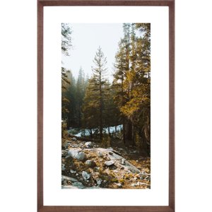 Quadro Grande com Moldura Chanfrada Paisagem Floresta 75x125 cm Quadro Grande com Moldura Chanfrada Paisagem Floresta 75x125 cm