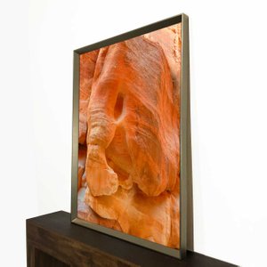 Quadro Grande com Moldura Chanfrada Prata Arte Moderna Parede de Canyon