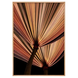 Quadro Grande Floral com Moldura Laminada Folhagens em Tons de Bege - Escolha o Tamanho Quadro Grande Floral com Moldura Laminada Folhagens em Tons de Bege - Escolha o Tamanho