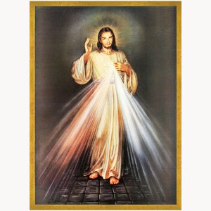 Quadro Jesus Cristo Raio Luminoso Moldura Dourada  50x70cm Quadro Jesus Cristo Raio Luminoso Moldura Dourada  50x70cm