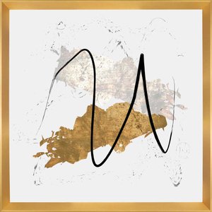 Quadro Decorativo Moderno Ilustração Arte Gold Abstrata - Vários Tamanhos Quadro Decorativo Moderno Ilustração Arte Gold Abstrata - Vários Tamanhos