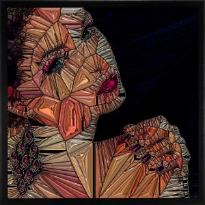 Quadro Moderno com Moldura Chanfrada Mulher Geométrica - Escolha o Tamanho Quadro Moderno com Moldura Chanfrada Mulher Geométrica - Escolha o Tamanho