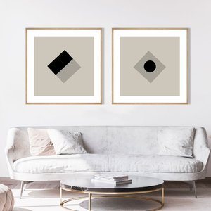 Quadro Moderno Decorativo Arte Geométrica com Fundo Nude Escolha o ...