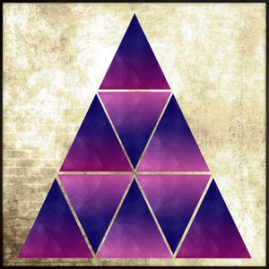 Quadro Moderno Geométrico Arte Triângulos 70x70 cm Quadro Moderno Geométrico Arte Triângulos 70x70 cm