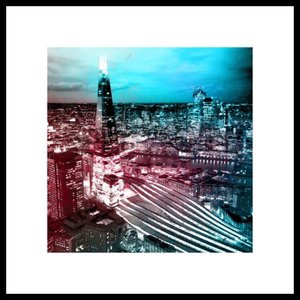 Quadro Moderno Decorativo Urbano Arranha-céu Shard London Bridge 70x70 cm Quadro Moderno Decorativo Urbano Arranha-céu Shard London Bridge 70x70 cm