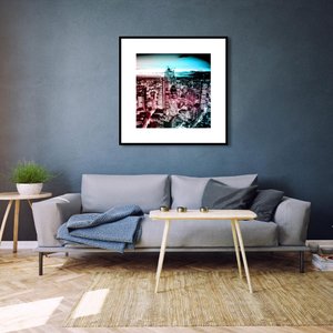 Quadro Moderno Decorativo Urbano Vista Panorâmica em Londres 70x70 cm