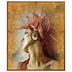 Quadro Mulher Dançando Tela Canvas com Moldura 100x120 cm Quadro Mulher Dançando Tela Canvas com Moldura 100x120 cm