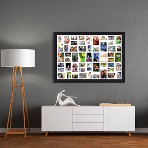 Quadro Painel de Fotos com Capacidade para 53 Fotos 160x110cm