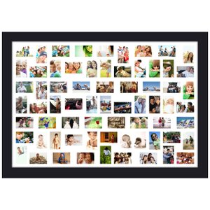 Quadro Painel de Fotos Decorativo para 68 Fotos Branco e Preto 160x110cm Quadro Painel de Fotos Decorativo para 68 Fotos Branco e Preto 160x110cm