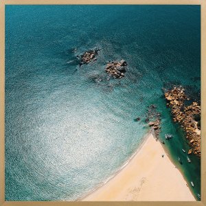 Quadro de Paisagem Mar Fotografia Aérea Praia Escolha o Tamanho Quadro de Paisagem Mar Fotografia Aérea Praia Escolha o Tamanho
