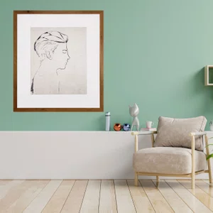 Quadro para Closet Homem de Perfil 65x75cm