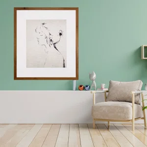 Quadro para Closet Mulher de Perfil 65x75cm