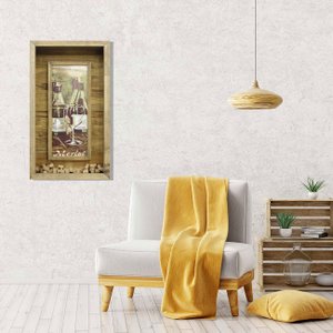 Quadro Porta Rolhas Vinhos Merlot 40x70cm