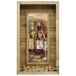 Quadro Porta Rolhas Vinhos Pinot Noir 40x70cm Quadro Porta Rolhas Vinhos Pinot Noir 40x70cm