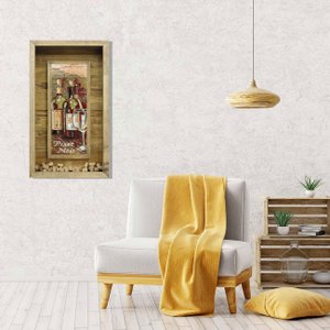 Quadro Porta Rolhas Vinhos Pinot Noir 40x70cm