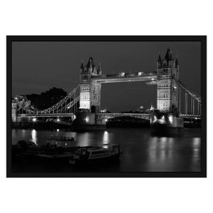 Quadro Imagem com Moldura e Vidro Londres London Bridge - Escolha o Tamanho Quadro Imagem com Moldura e Vidro Londres London Bridge - Escolha o Tamanho