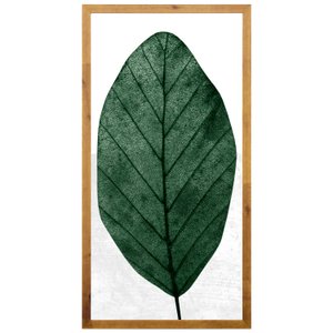 Quadro Rústico Decorativo Folha Verde 50x100cm Quadro Rústico Decorativo Folha Verde 50x100cm
