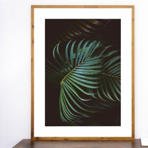 Quadro Rústico Tropical Folhas de Palmeira 90x120cm