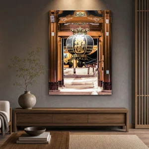Quadro Tela Canvas Borda Infinita Arte Japonesa Templo Budista em Tóquio 100x150 cm