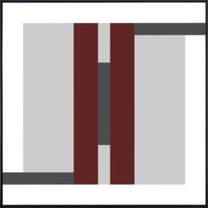 Quadro Tela Canvas com Moldura Arte Geométrica Abstrata 120x120cm Quadro Tela Canvas com Moldura Arte Geométrica Abstrata 120x120cm