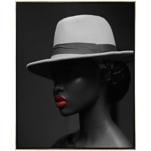 Quadro Tela Canvas com Moldura Beleza Africana 80x100 cm Quadro Tela Canvas com Moldura Beleza Africana 80x100 cm